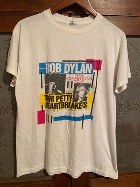 Vintage 1986 Tom Petty Bob Dylan True Confessions Tour Shirt XL